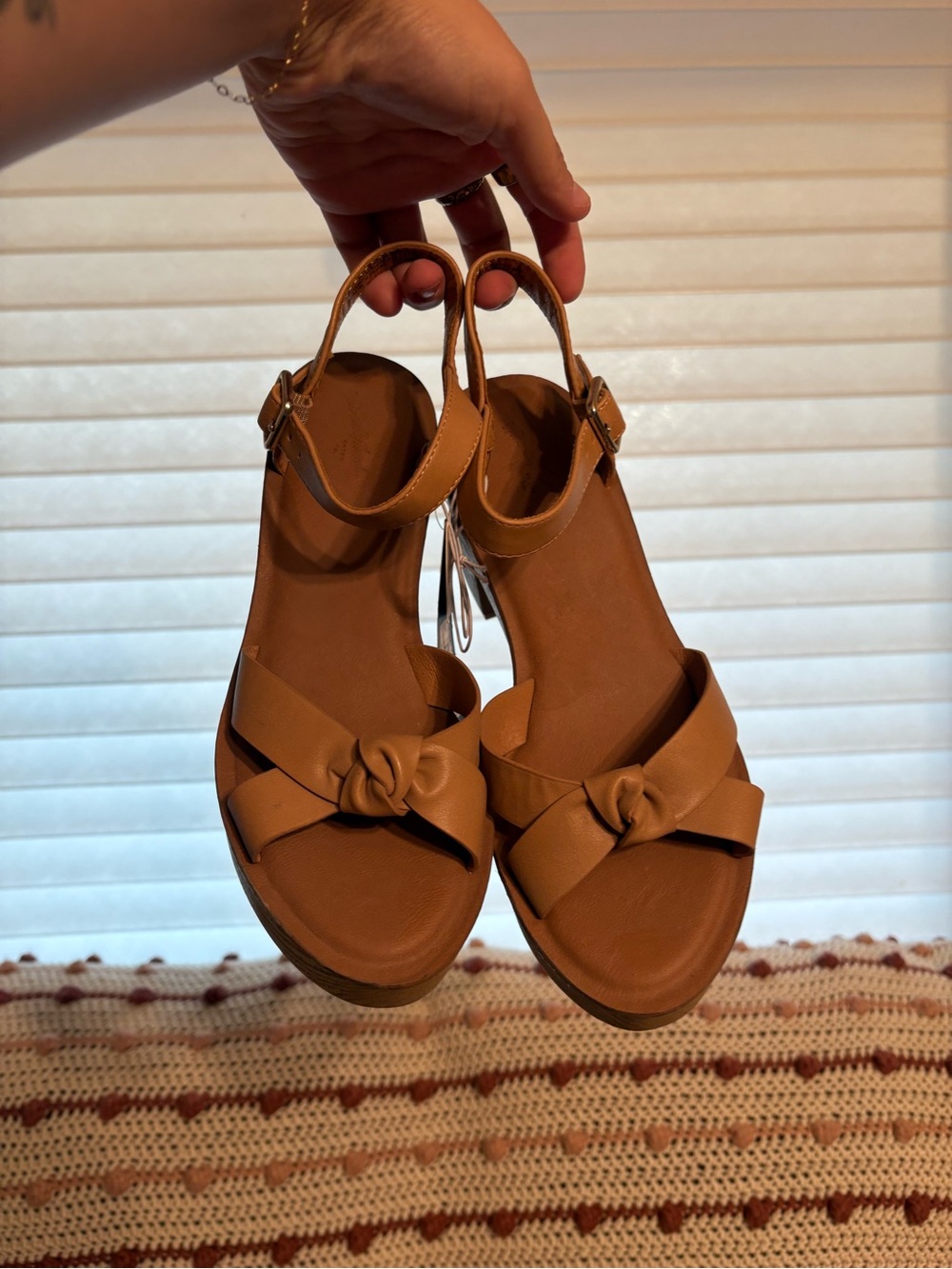 Target Brown Knotted Ankle-Strap Sandals